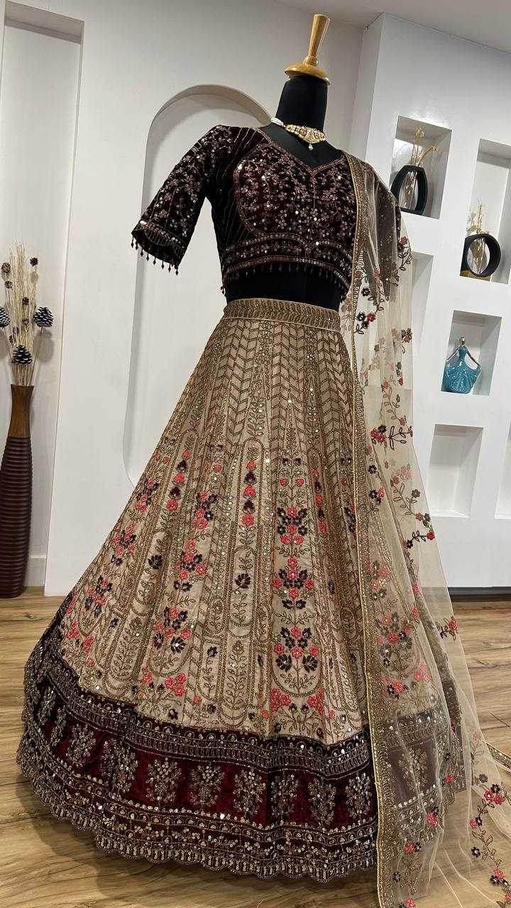 Stunning Kasturi Silk Lehenga with Intricate Dori Work - MYLUXURY LANE ENTERPRISE
